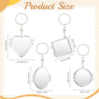 Double-Sided Folding Small Mirror Keychain