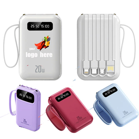 Quad-Cable Power Bank With Display