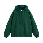 Fall Winter Fleece-Lined Hooded Pullover Sweatshirt