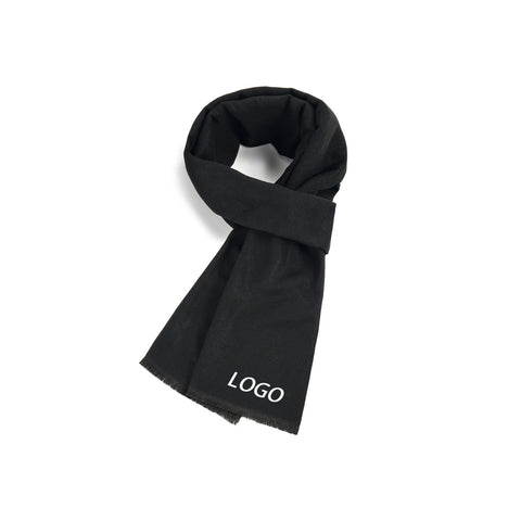 Solid Color Knitted Woven Scarf W/ Tassel
