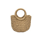 Handmade Woven Straw Tote Bag For Beach Vacation