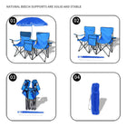 2-Seater Folding Chair with Umbrella & Cooler