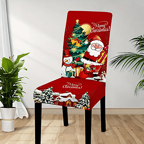 Christmas Dining Chair Cover Dustproof Home Decor
