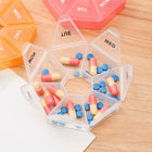 Portable Weekly 7-Compartment Heptagonal Pill Organizer