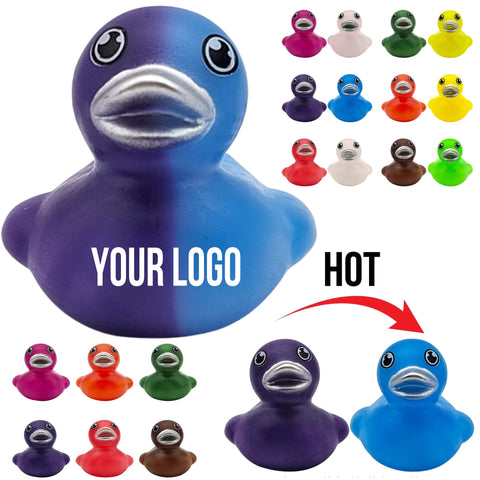 Custom Mini Color Changing Rubber Duck Baby Bath Toy