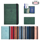 RFID Blocking Leather Travel Wallet Passport Holder