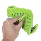 Silicone Collapsible Clip-On Strainer Colander for Kitchen