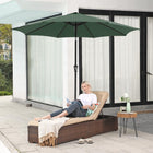 8.8' Adjustable Patio Umbrella & Market Umbrella With Base