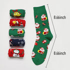 Winter and Autumn Fleece-Lined Christmas Mid-Calf Socks
