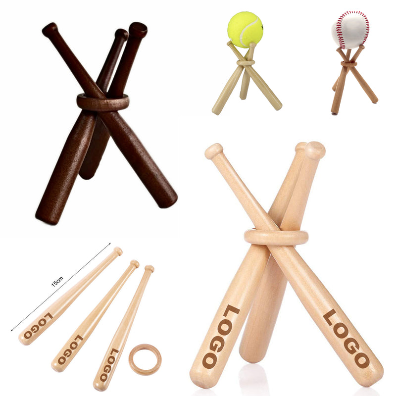 Wooden Baseball Bat Display Stand