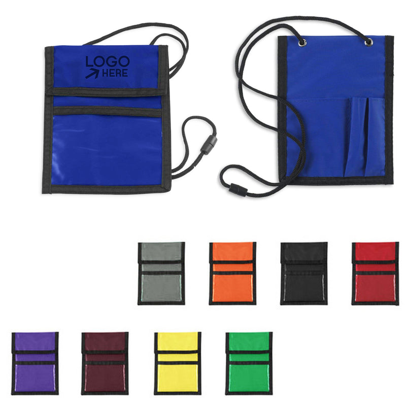 Nylon Neck Wallet Badge Holder