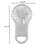 Mini Portable Rechargeable Handheld Fan With Carabiner