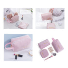 Four-Piece Flannel Cosmetic Bag Set
