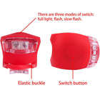 Bicycle Front Rear Strobe Batteries Included Frog Led Light