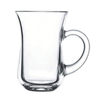 3.4 Oz Heat Resistant Clear Glass Coffee Mug With Handle