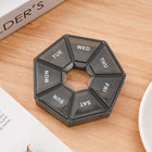 Portable Weekly 7-Compartment Heptagonal Pill Organizer