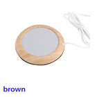 USB Heated Metal & Wood Coffee Coaster
