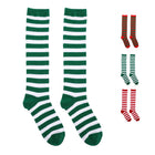 Christmas Striped Knee-High Socks