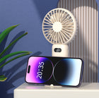 Handheld USB Fan with Smart LED Digital Display and 5 Speeds