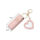 Lipstick Holder Keychain With Mirror
