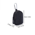 Mini Canvas Coin Purse with Carabiner Keychain
