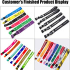 Customized Polyester Event Wristbands with Locking Bead