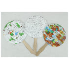 Paper Fan With Wooden Handle