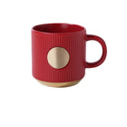 Vertical Patterned Gold Bottomed Mug