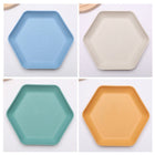Wheat Straw Hexagonal Home Use Plate