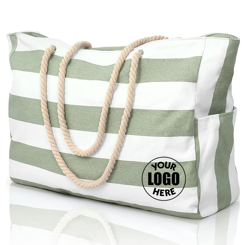 Large Waterproof Zipper Beach Tote