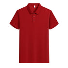 Turned Collar Short-sleeve Polo Shirt