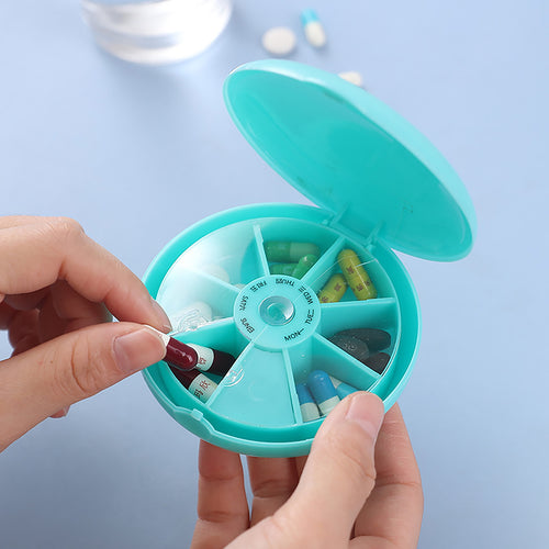 7-Compartment Rotating Seal Pill Organizer