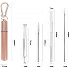 Expandable Stainless Steel Straw With Case