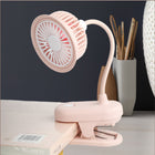 Clamp-Mounted Desk Fan