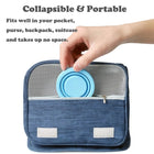 6oz Foldable Silicone Travel Camping Cup with Lid