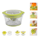 Fruit Squeezer Built-In Strainer Measuring Cup And Grater