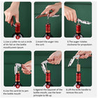 Multifunctional Stainless Steel Wine Corkscrew