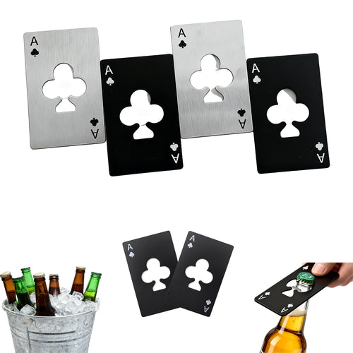 Club A Poker Card Bottle Opener