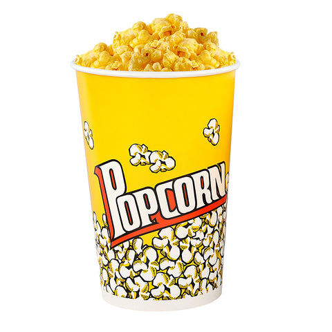 32 OZ Paper Popcorn Containers for Party and Movie Night
