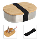 Wooden Lid Stainless Lunch Box