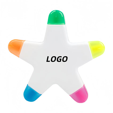 Five Color Pentagram Highlighter Markers