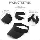 Sports Visor Caps With Adjustable Strap