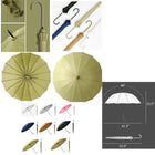 16 Ribs Straight Umbrella With Leather Handle