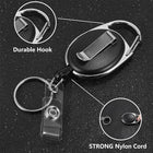Back Clip Oval Easy Stretch Device Keychain Buckle