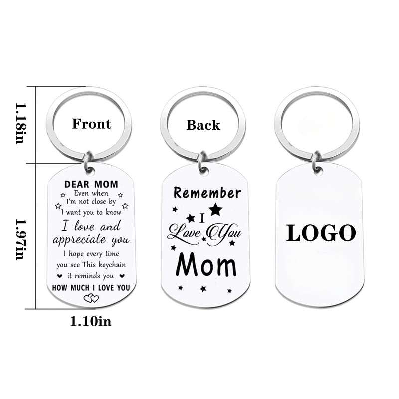 Stainless Steel Family Keychain