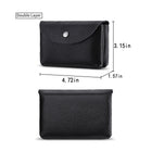 Pu Leather Coin Purse Snap Button Compact Wallet