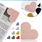 Leather Heart-Shaped Portable Bookmark Clip
