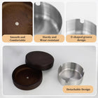 Wooden Ashtray with Stainless Steel Liner