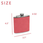 6 Oz Stainless Steel Flask With Faux Leather