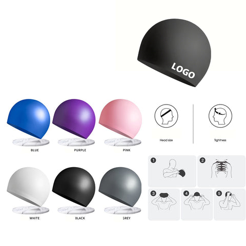 Waterproof And Not Strangled Hair Silicone Swim Cap